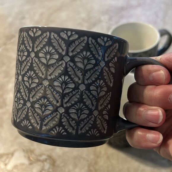 Gray Patterned Mugs - Picture 2 of 6